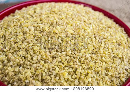 bulgur, boiled and pounded wheat. turkish bulgur pictures, turkish bulgur in plates, bulgur pilaf to make.