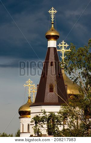 the Church in the evening before bad weather