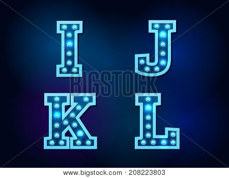 light font alphabet text bright vector illustration