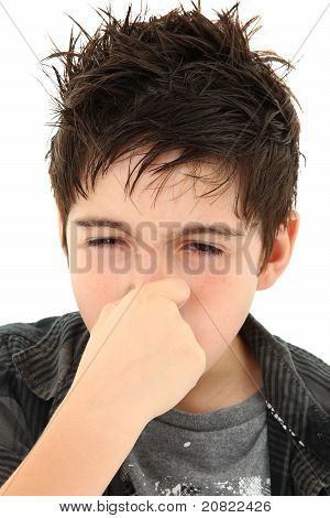 Alergie smradlavá tvář výraz