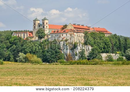 Beautiful historic monastery. Benedictine abbey in Tyniec near Krakow Poland.