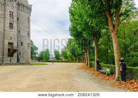 View Of The Old City Walls, In Dinan