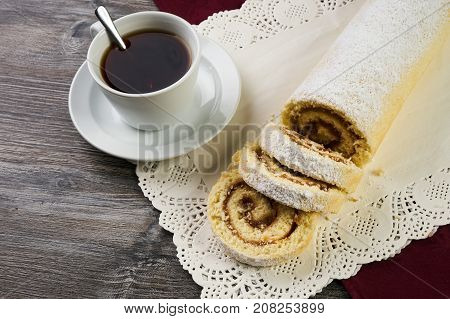 Homemade Berry Roll Cake