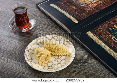 Traditional Azerbaijan Sweet Pastry Shekerbura