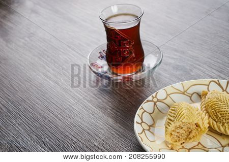 Traditional Azerbaijan Sweet Pastry Shekerbura