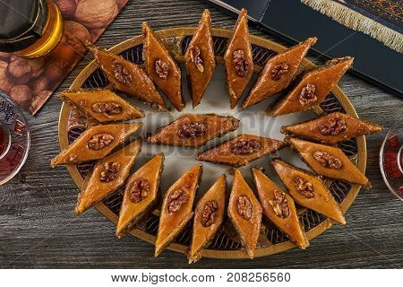 Homemade Baklava Or Pakhlava With Nuts And Honey