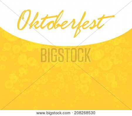 Oktoberfest abstract festival background. Pop art speech bubble beer glitter sparkle beverage backdrop. Golden bright magic shine lights. Win holiday party glowing. Vector blur confetti illustration.