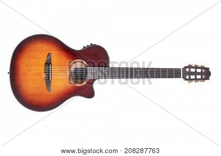 Acoustic guitar, high resolution detailed image