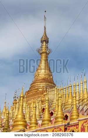 Beautiful Buddhist Pagoda, Thanboddhay Phaya in Monywa, Myanmar