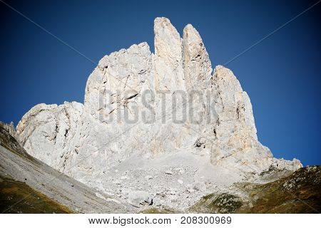 Aiguilles du Ansabere in Lescun Cirque. Aspe Valley, Pyrenees, France.