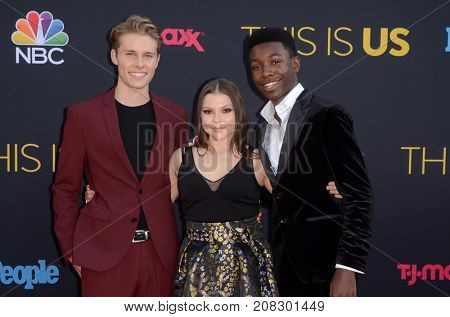 LOS ANGELES - SEP 26:  Niles Fitch, Hannah Zeile, Logan Shroyer at the 