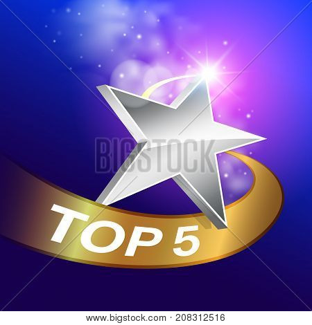 Reviewing performance and ranking is popular 5 ranks...Used as business illustrations.