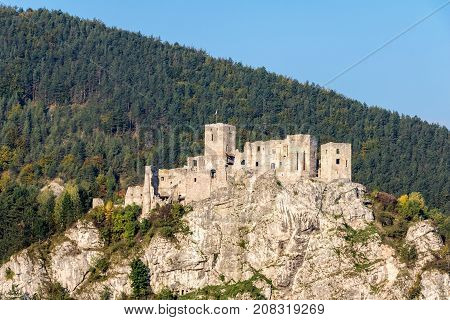 Ruins Of Slovak Medieval Strecno Castle