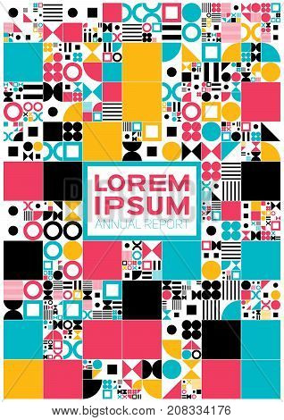 Vector minimal covers procedural design. Futuristic minimalistic layout. Conceptual generative background. Journal or book cover template. eps10.