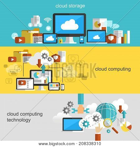 Cloud Technology Flat Design