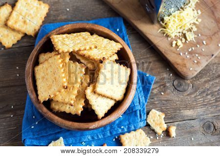 Homemade Cheesy Crackers