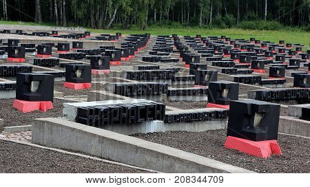 Khatyn, Belarus. July 25 2017. Memorial to the victims of World war II.