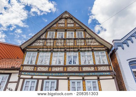 Decorated Facade At The Central Market Square Of Rinteln