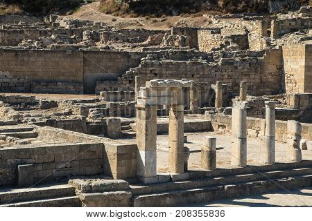 Ancient ruins of Kamiros Rhodes island Grecee