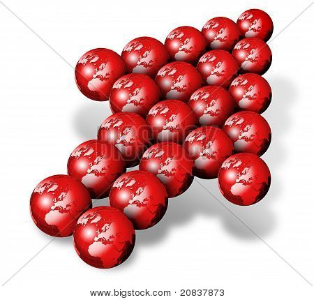 Indicateur du monde rouge