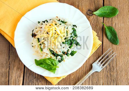 Spinach Risotto With Cheese