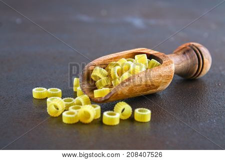 Ditalini Macaroni. Pasta Rings. Tubettini And Thimbles. Anellini.