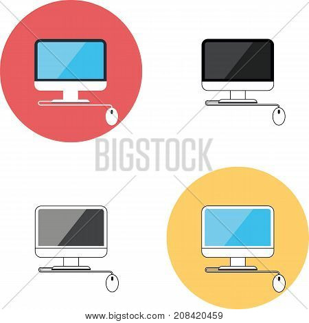 four Monitor four computer icon web search
