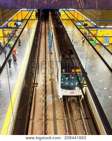 People At Madrid Metro , Spain
