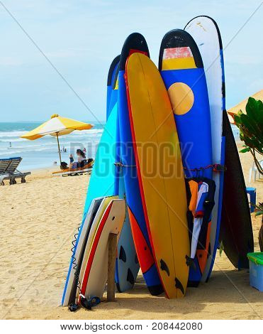 Surf Equipment On The Beach