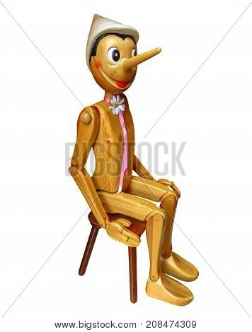 Souvenir Pinocchio Isolated