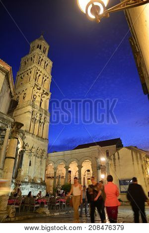 Old part of Split town in Croatia