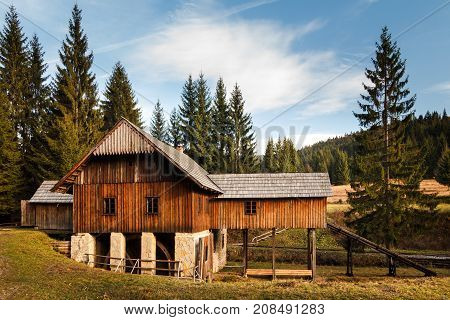 Old Sawmill In The Museum Kysuce Village, Slovakia, Central Euro