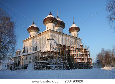 Ancient cathedral on the northern Russia, Kargopol