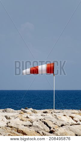 Аerodrome wind sock. Symbol of a fair wind.