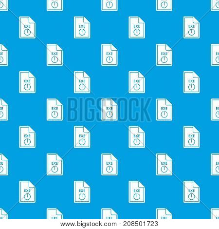 File EXE pattern repeat seamless in blue color for any design. Vector geometric illustration