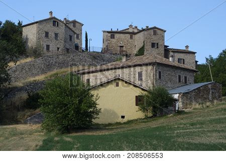Piega (Forli Cesena Emilia Romagna Italy) old typical village along the road to San Leo