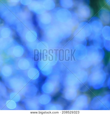 Blue Bokeh Lights, Defocused, Holiday And Festive Background