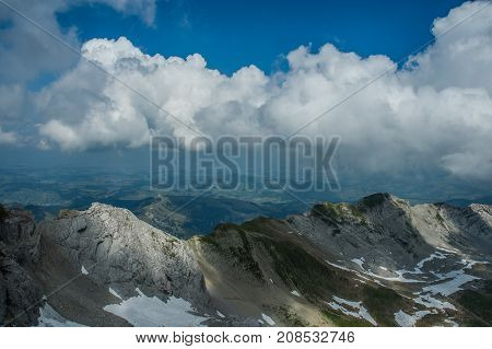 Mountain View From Santis Cable Station Switzerland