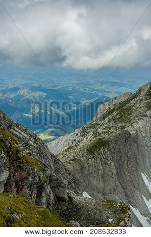 Mountain View From Santis Cable Station Switzerland