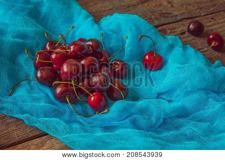 Сherry. Fresh Sweet Big Cherry. Red Organic Cherry