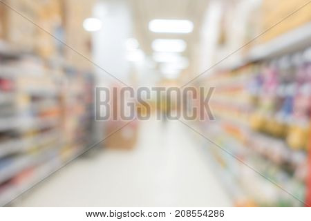Abstrast Blurred background : Supermarket hypermarket