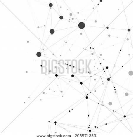 Internet connection geometric shapes. Vector graphic design.