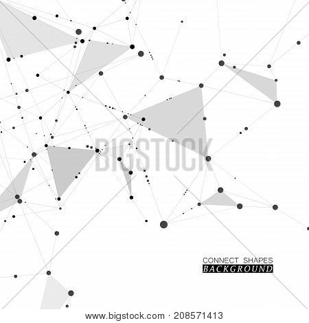 Internet connection geometric shapes. Vector graphic design.