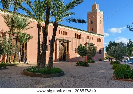 Mosque Anouar In Marrakech. Morocco