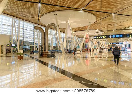 Departure Hall Of Menara Airport In Marrakesh. Morocco