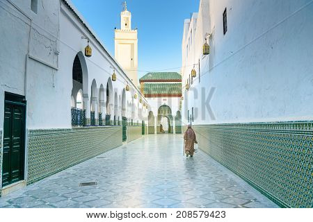 Entrance To Mosque And Tomb Of Moulay Idriss 1Er. Moulay Idriss Zerhoun, Morocco