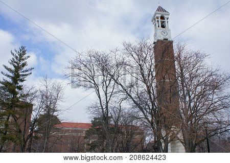 The Beautiful Purdue Bell Tower Of Purdue University