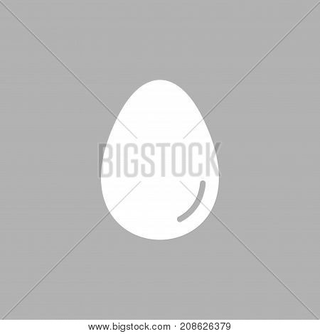Egg flat vector icon on a gray background