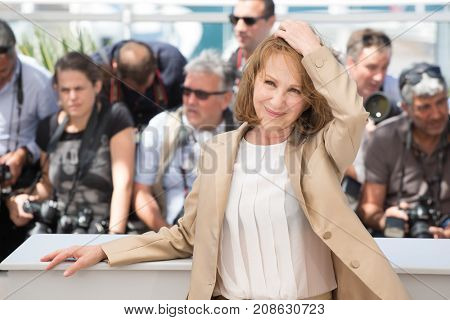 CANNES, FRANCE - MAY 19, 2016:  Nathalie Baye attends the 'It's Only The End Of The World (Juste La Fin Du Monde)'  photocall during the 69th annual Cannes Film Festival at the Palais des Festivals 