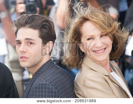 CANNES, FRANCE - MAY 19, 2016: N. Baye, X. Dolan attend the 'It's Only The End Of The World (Juste La Fin Du Monde)'  photocall during the 69th annual Cannes Film Festival at the Palais des Festivals 